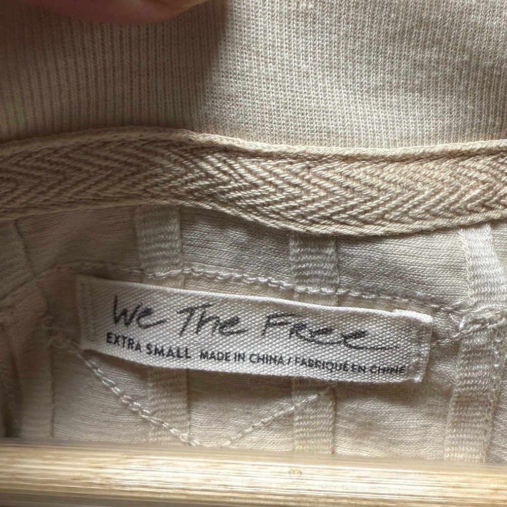 We The Free Off-White Ribbed Button-Up Top - Picture 4 of 4